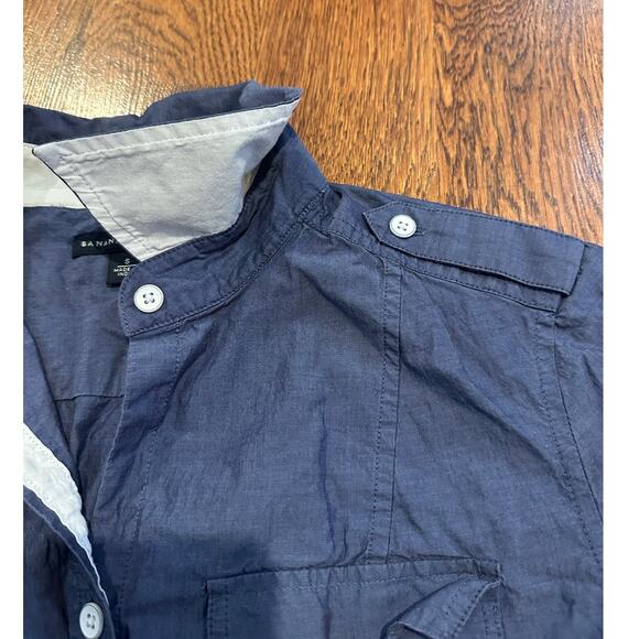 Banana Republic Women's Classic Cotton Button-Down Shirt - Blue - Size Small - Picture 4 of 6